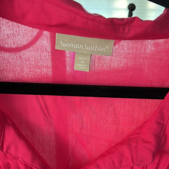 Pink Pleat Front Blouse - Picture 3 of 5